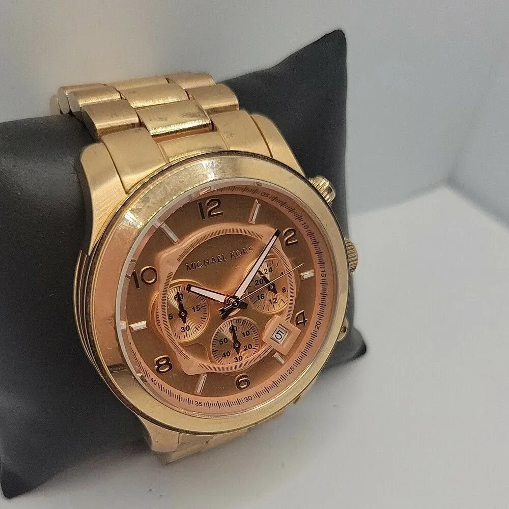 Michael Kors Runway MK8096 Men's Stainless Steel Analog Dial Quartz Watch AM657